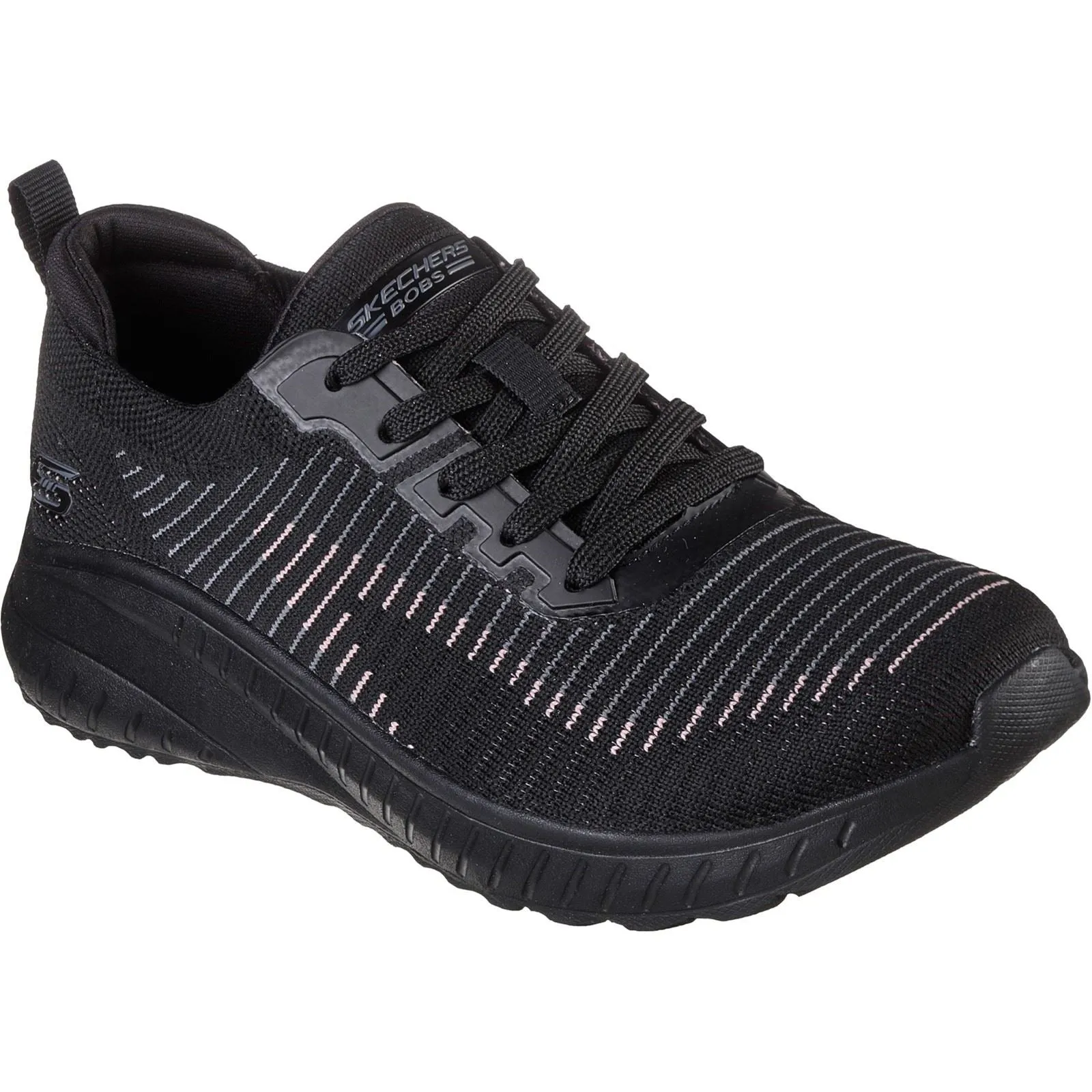 Women's Wide Fit Skechers 117207 Bobs Squad Chaos Renegade Trainers - Black sold by Wide Fit Shoes product image thumbnail 3