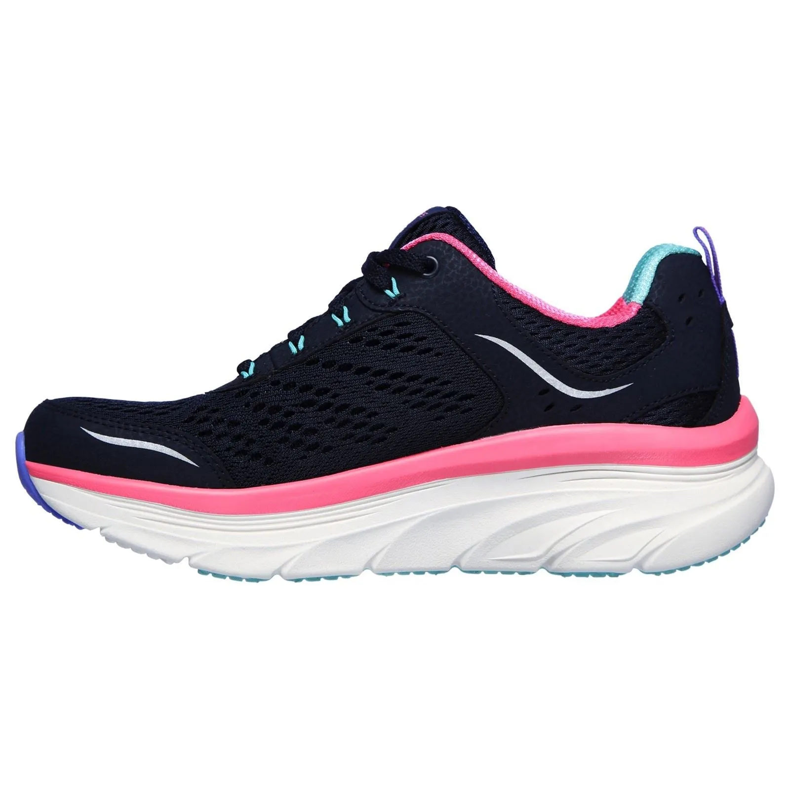 Women's Wide Fit Skechers 149023 D'lux Walker Infinite Motion Sports Trainers - Navy/Multi sold by Wide Fit Shoes product image thumbnail 4