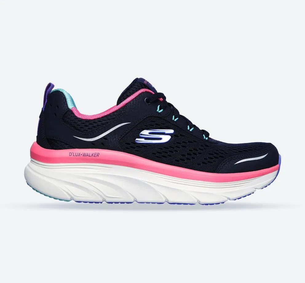 Women's Wide Fit Skechers 149023 D'lux Walker Infinite Motion Sports Trainers - Navy/Multi sold by Wide Fit Shoes