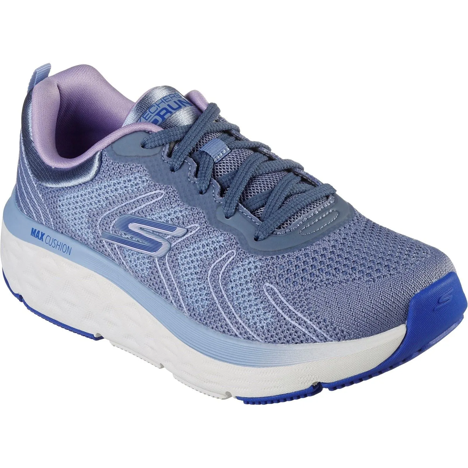 Women's Wide Fit Skechers 129120 Max Cushioning Delta Trainers - Blue/Lavender sold by Wide Fit Shoes product image thumbnail 3