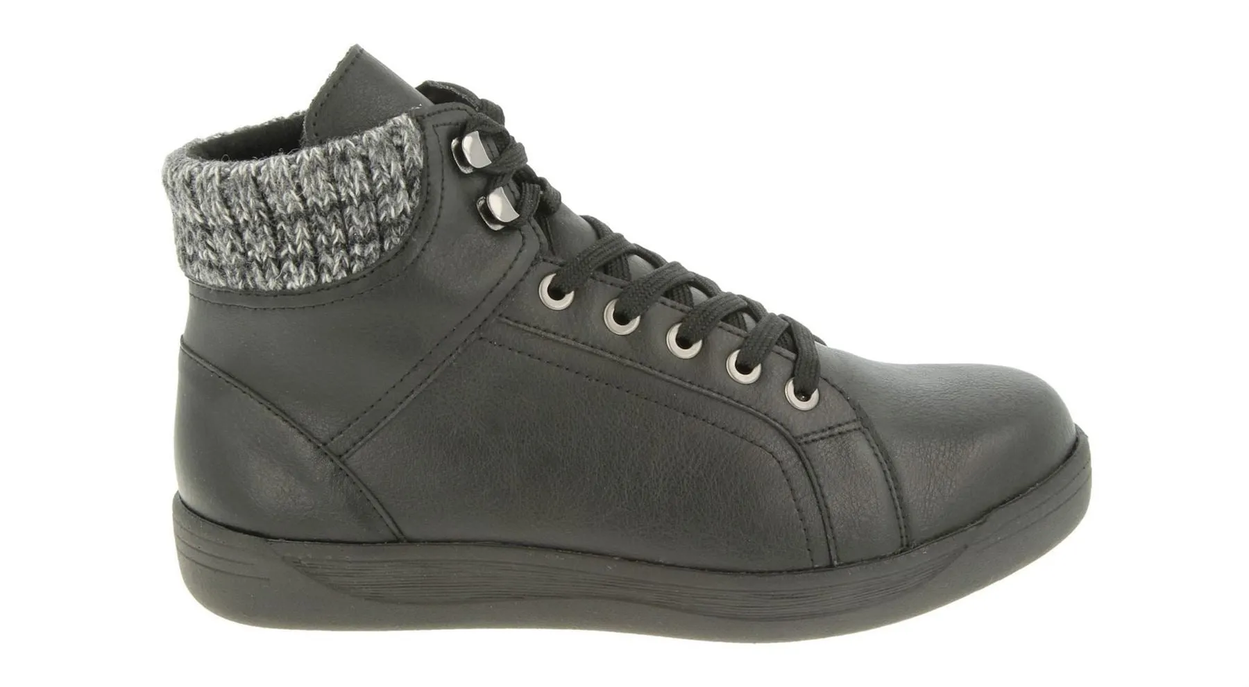 Womens Wide Fit DB Dark Vegan Boots sold by Wide Fit Shoes product image thumbnail 2