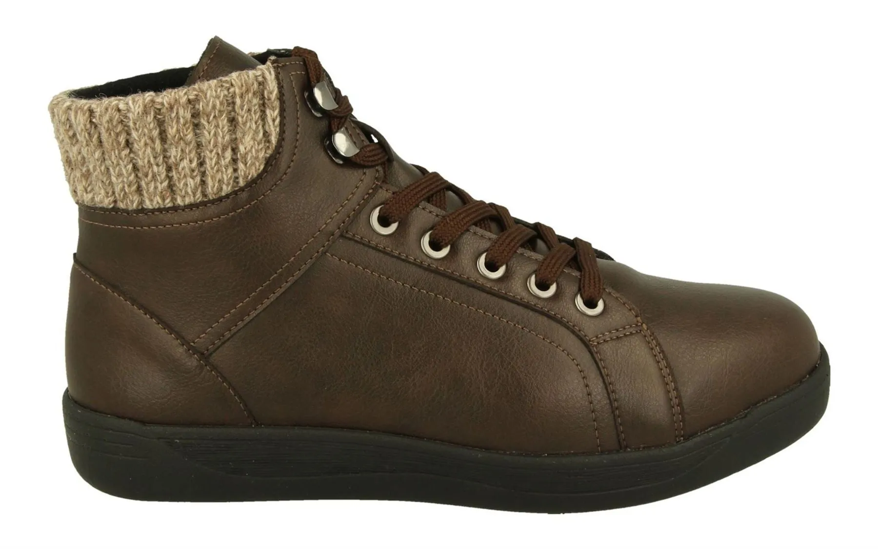 Womens Wide Fit DB Dark Vegan Boots sold by Wide Fit Shoes product image thumbnail 5