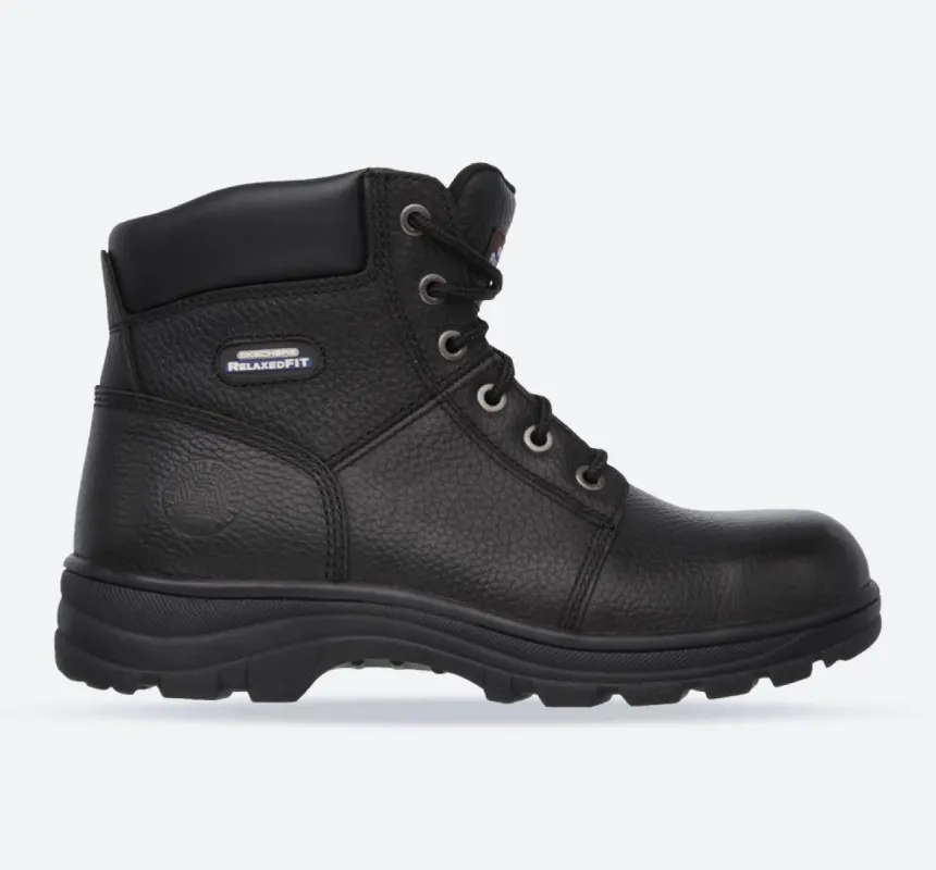 Men's Wide Fit Skechers 77009EC Workshire Safety Boots - Black sold by Wide Fit Shoes