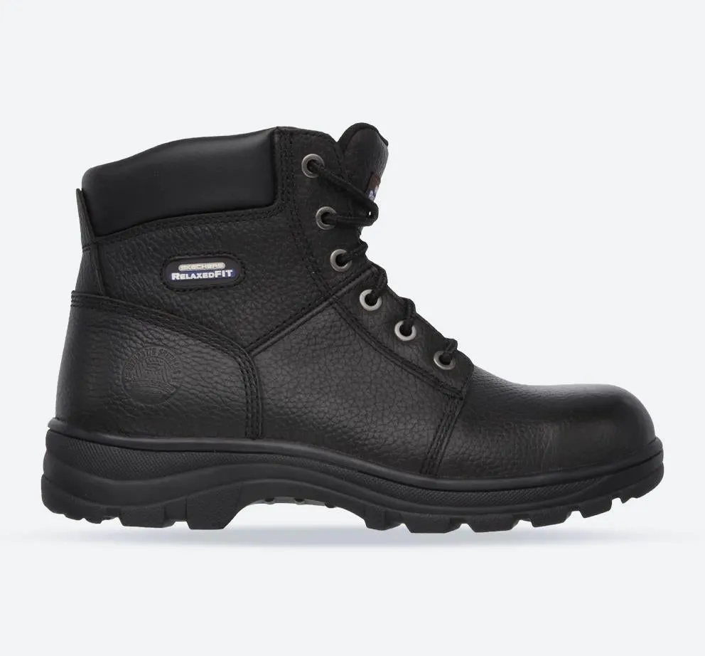 Men's Wide Fit Skechers 77009EC Workshire Safety Boots - Black sold by Wide Fit Shoes