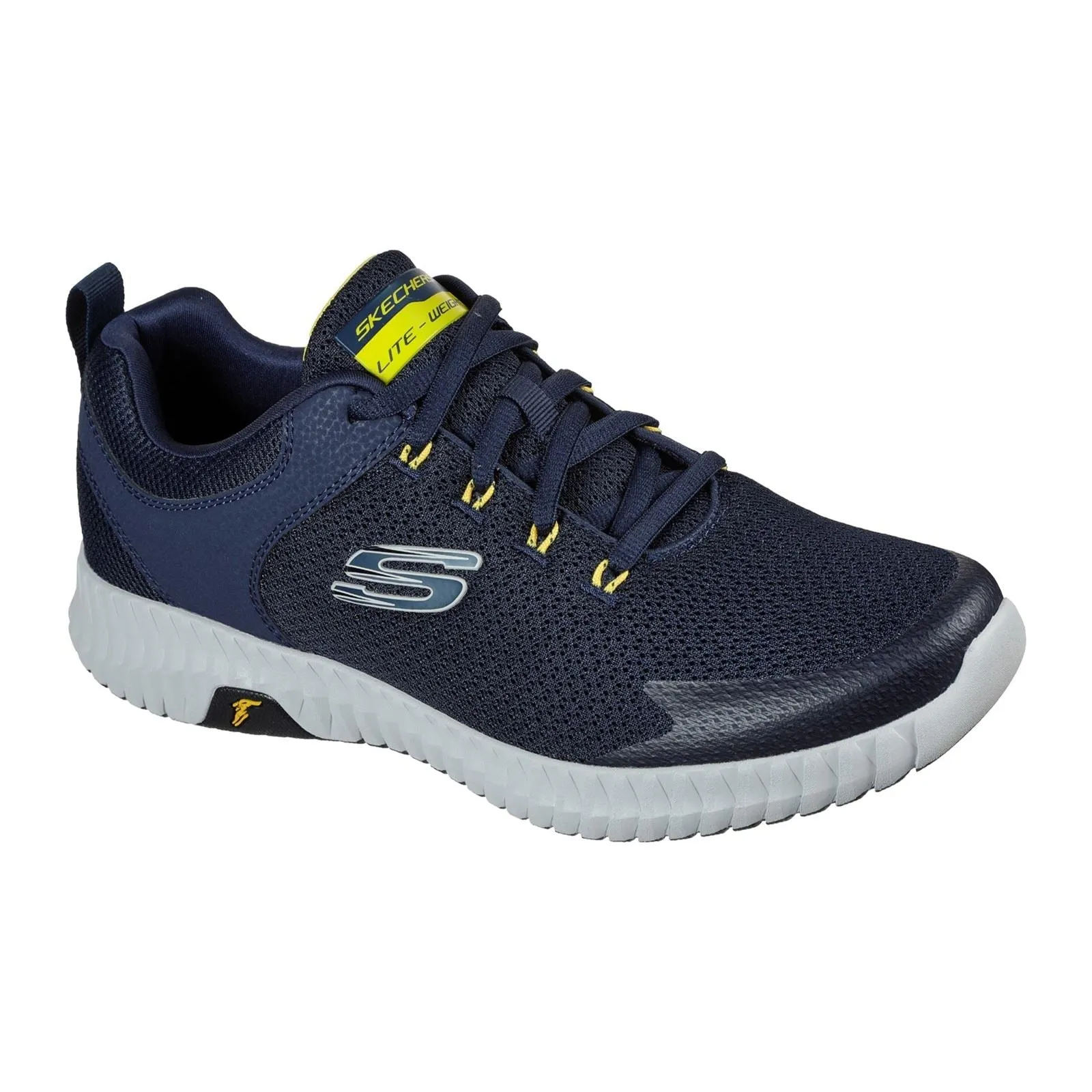 Men's Wide Fit Skechers 232212 Elite Flex Prime Take Over Sports Trainers - Navy/Yellow sold by Wide Fit Shoes product image thumbnail 3