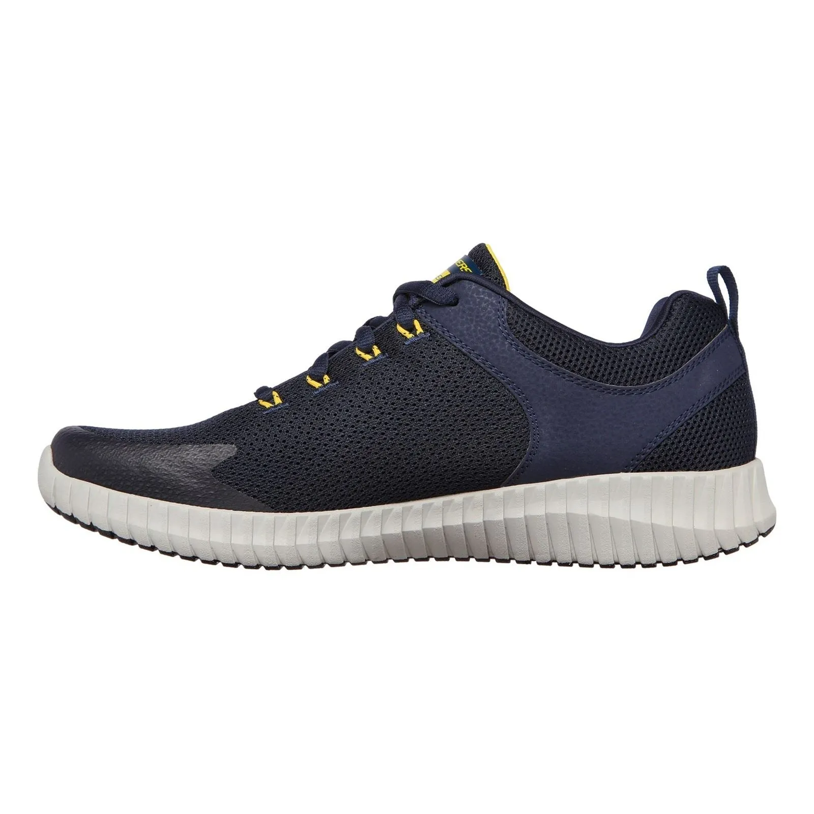 Men's Wide Fit Skechers 232212 Elite Flex Prime Take Over Sports Trainers - Navy/Yellow sold by Wide Fit Shoes product image thumbnail 4