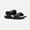 Mens Wide Fit James Leather Sandals by Tredd Well - Black sold by Wide Fit Shoes