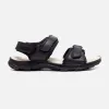 Mens Wide Fit James Leather Sandals by Tredd Well - Black sold by Wide Fit Shoes