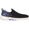 Women's Wide Fit Skechers 124502 Go Walk 6 Glimmering Trainers - Black/Lavender sold by Wide Fit Shoes