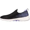 Women's Wide Fit Skechers 124502 Go Walk 6 Glimmering Trainers - Black/Lavender sold by Wide Fit Shoes