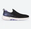 Women's Wide Fit Skechers 124502 Go Walk 6 Glimmering Trainers - Black/Lavender sold by Wide Fit Shoes