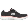 Women's Wide Fit Skechers 149570 Flex Appeal 4.0 Fresh Move Trainers - Black/Coral sold by Wide Fit Shoes