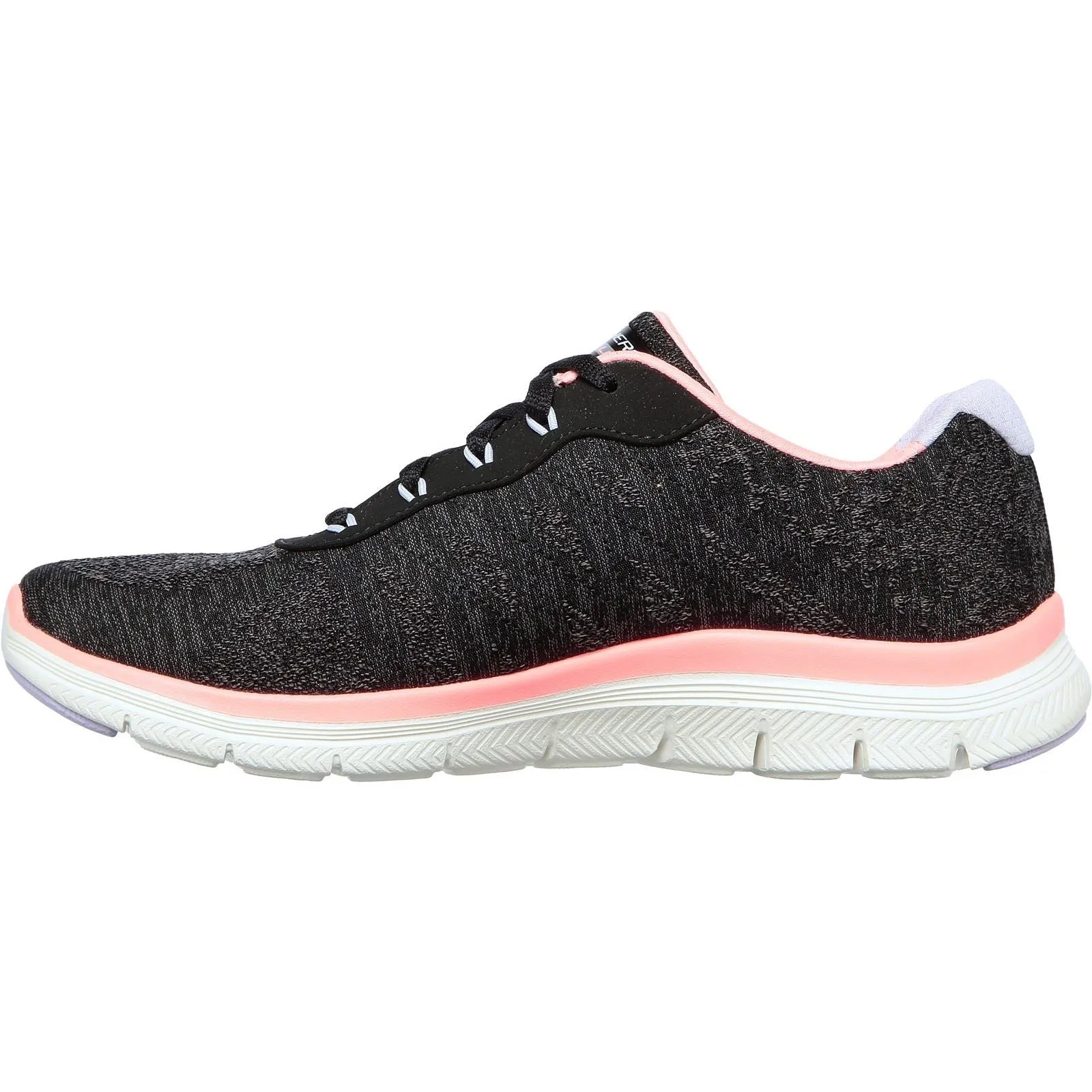 Women's Wide Fit Skechers 149570 Flex Appeal 4.0 Fresh Move Trainers - Black/Coral sold by Wide Fit Shoes product image thumbnail 5