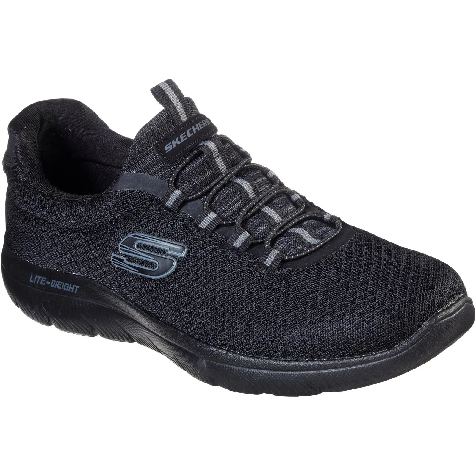 Men's Wide Fit Skechers 52811 Summits Slip On Sports Trainers - Black sold by Wide Fit Shoes product image thumbnail 3
