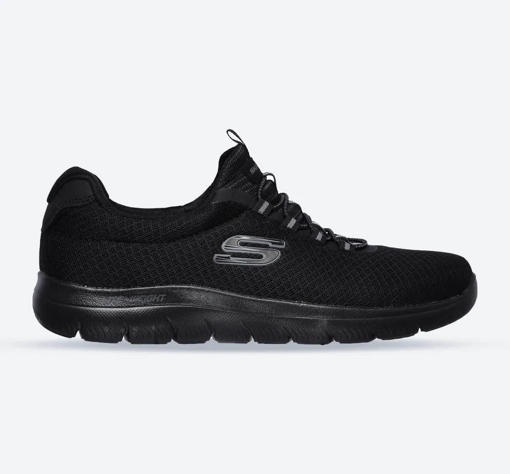 Men's Wide Fit Skechers 52811 Summits Slip On Sports Trainers - Black sold by Wide Fit Shoes