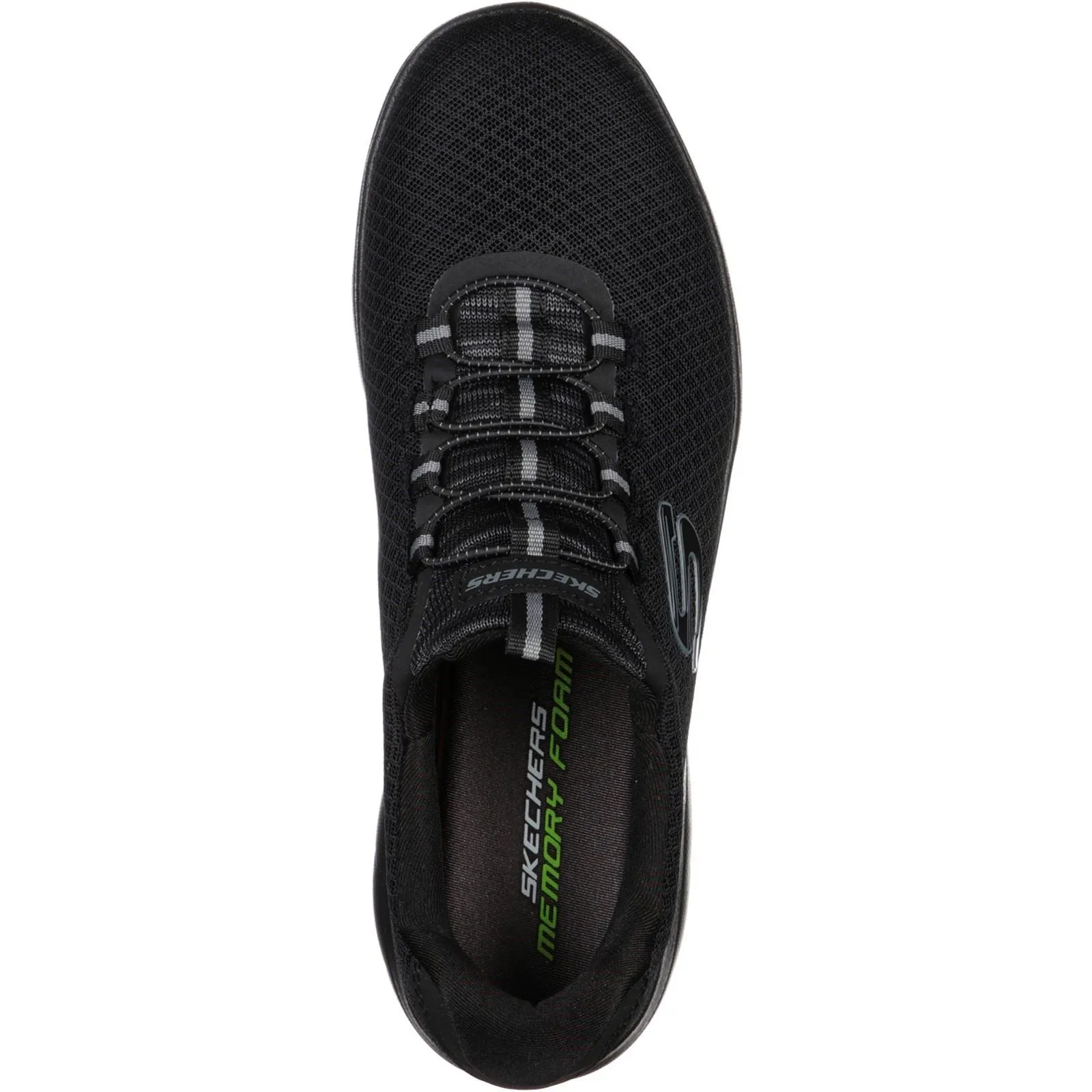 Men's Wide Fit Skechers 52811 Summits Slip On Sports Trainers - Black sold by Wide Fit Shoes product image thumbnail 5