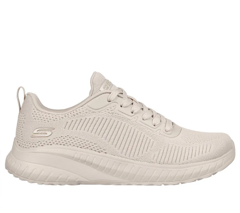 Womens Wide Fit Skechers Bobs Squad Chaos Face Off 117209 Vegan Trainers - Nude/Natural sold by Wide Fit Shoes product image thumbnail 2