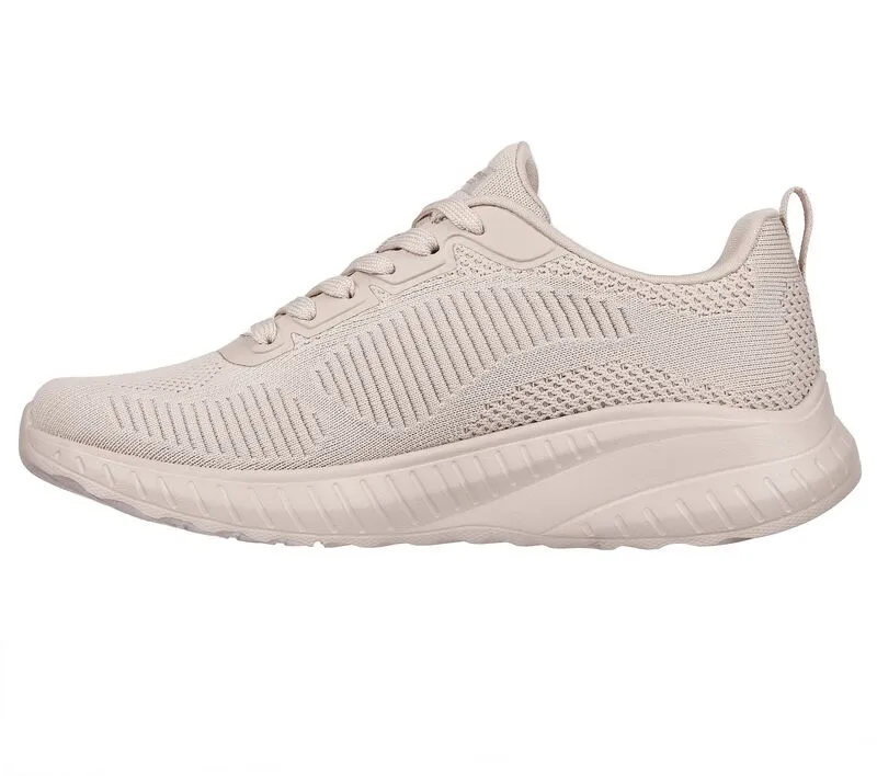 Womens Wide Fit Skechers Bobs Squad Chaos Face Off 117209 Vegan Trainers - Nude/Natural sold by Wide Fit Shoes product image thumbnail 4