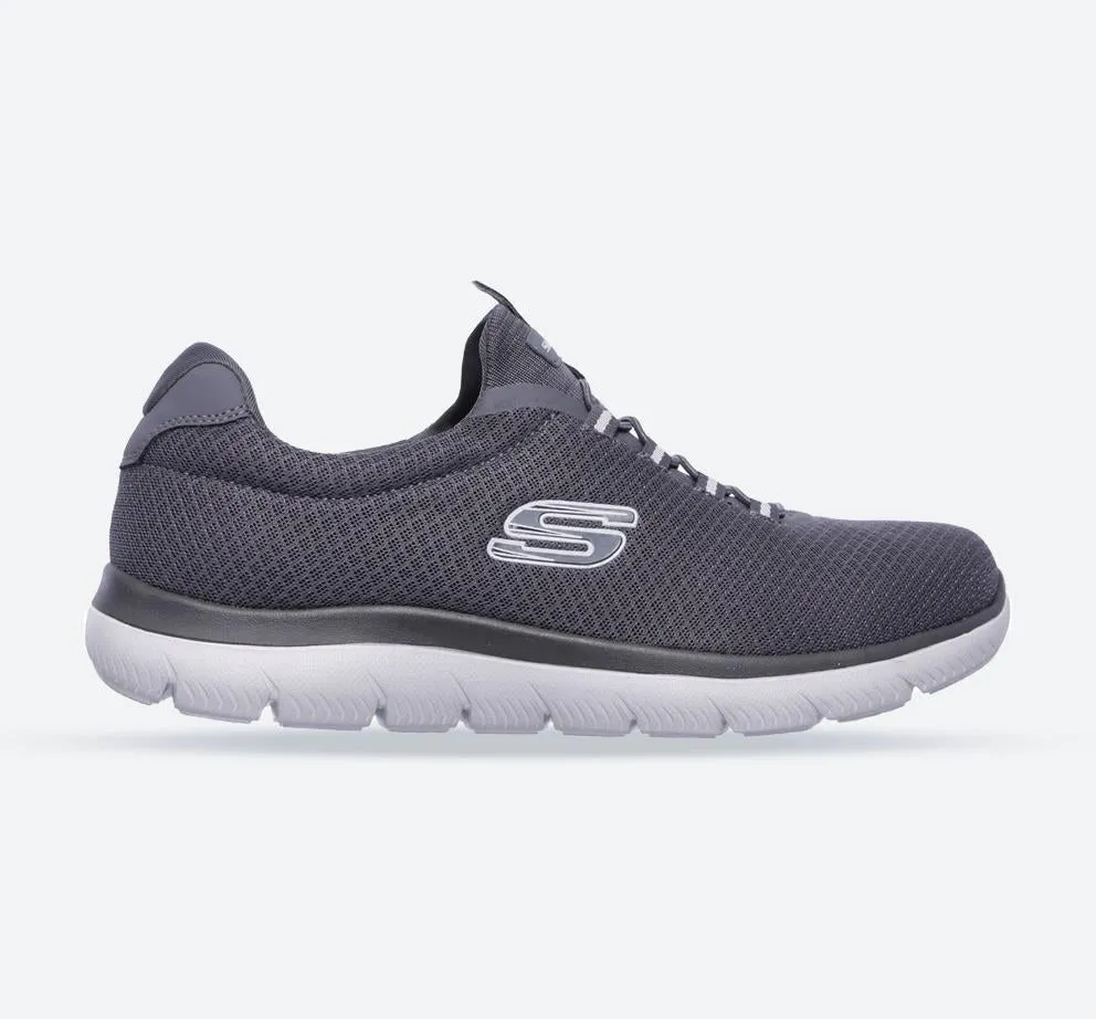 Men's Wide Fit Skechers 52811 Summits Slip On Sports Trainers - Charcoal sold by Wide Fit Shoes