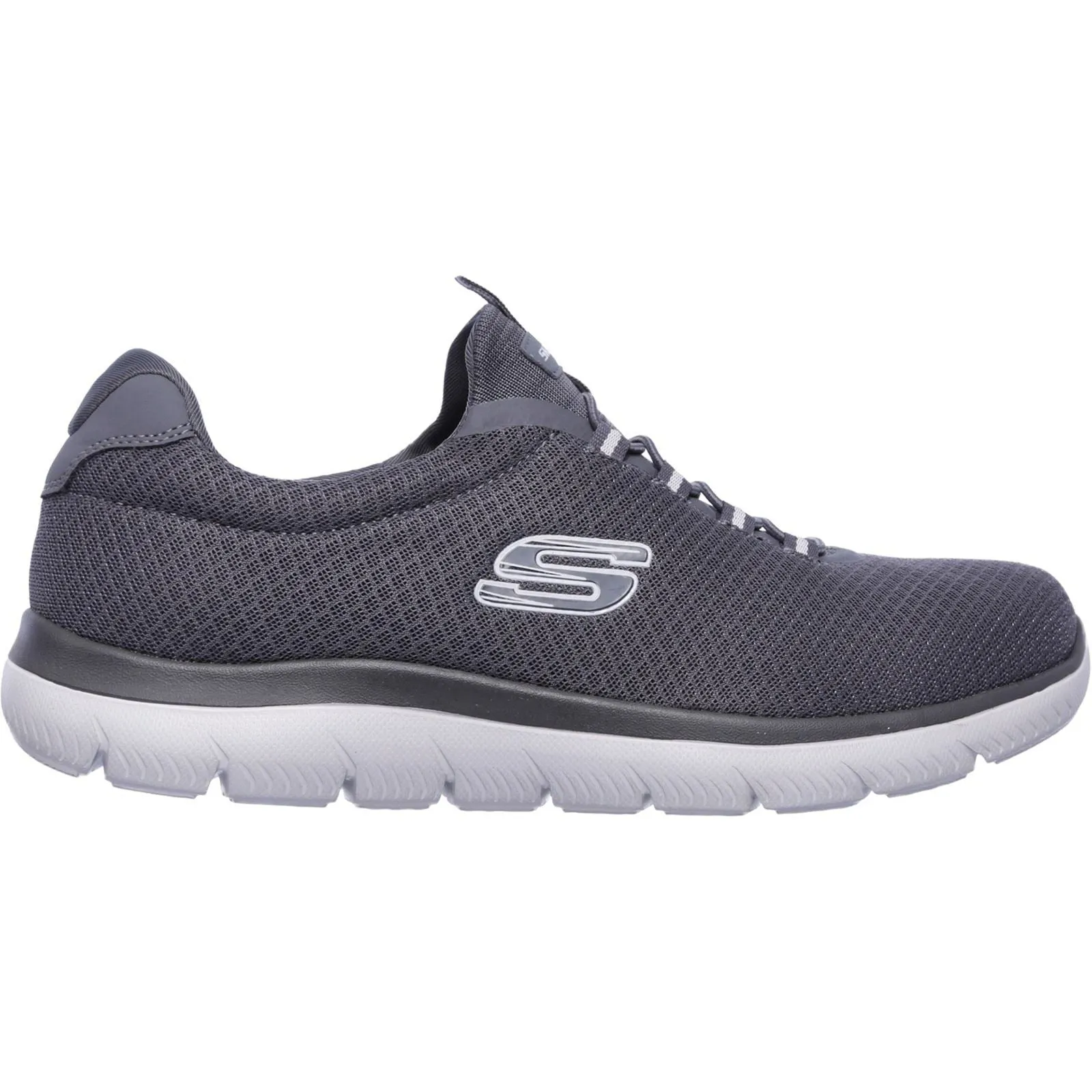 Men's Wide Fit Skechers 52811 Summits Slip On Sports Trainers - Charcoal sold by Wide Fit Shoes product image thumbnail 2