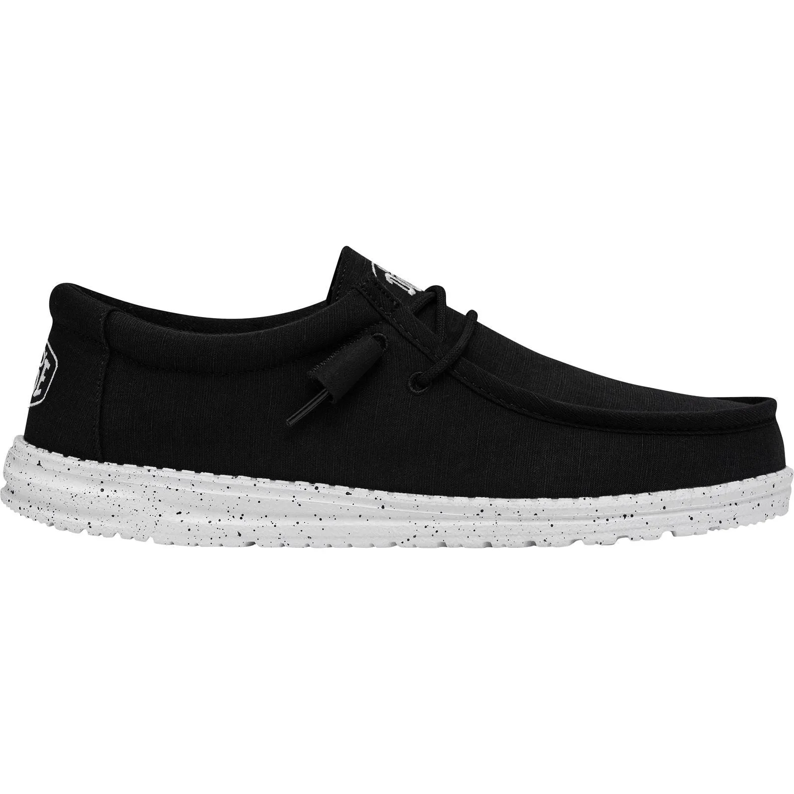 Men's Wide Fit Heydude 40009 Wally Slub Classic Slip On Shoes - Black sold by Wide Fit Shoes product image thumbnail 2