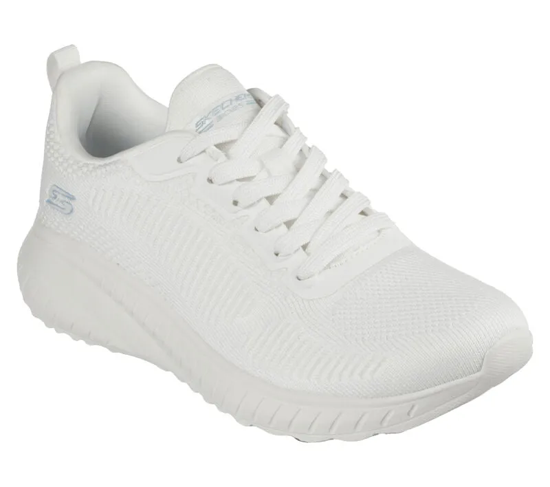 Womens Wide Fit Skechers Bobs Squad Chaos Face Off 117209 Vegan Trainers - Off White sold by Wide Fit Shoes product image thumbnail 3