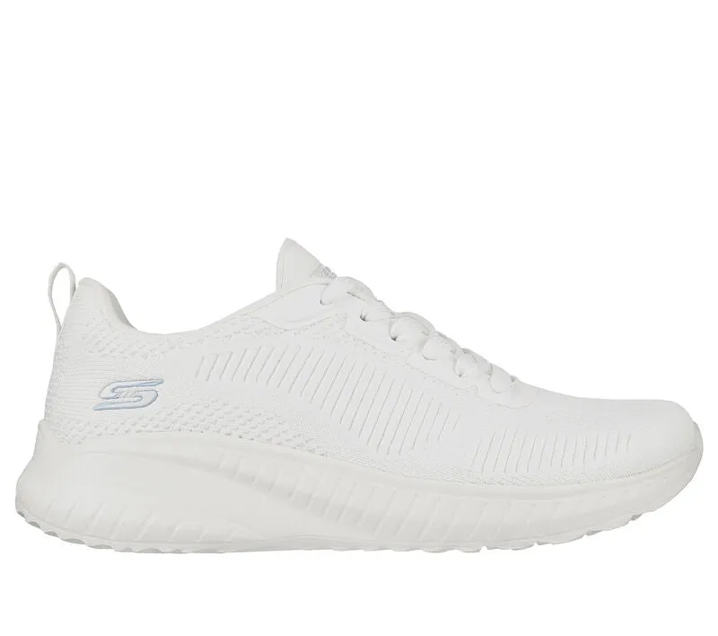 Womens Wide Fit Skechers Bobs Squad Chaos Face Off 117209 Vegan Trainers - Off White sold by Wide Fit Shoes product image thumbnail 2
