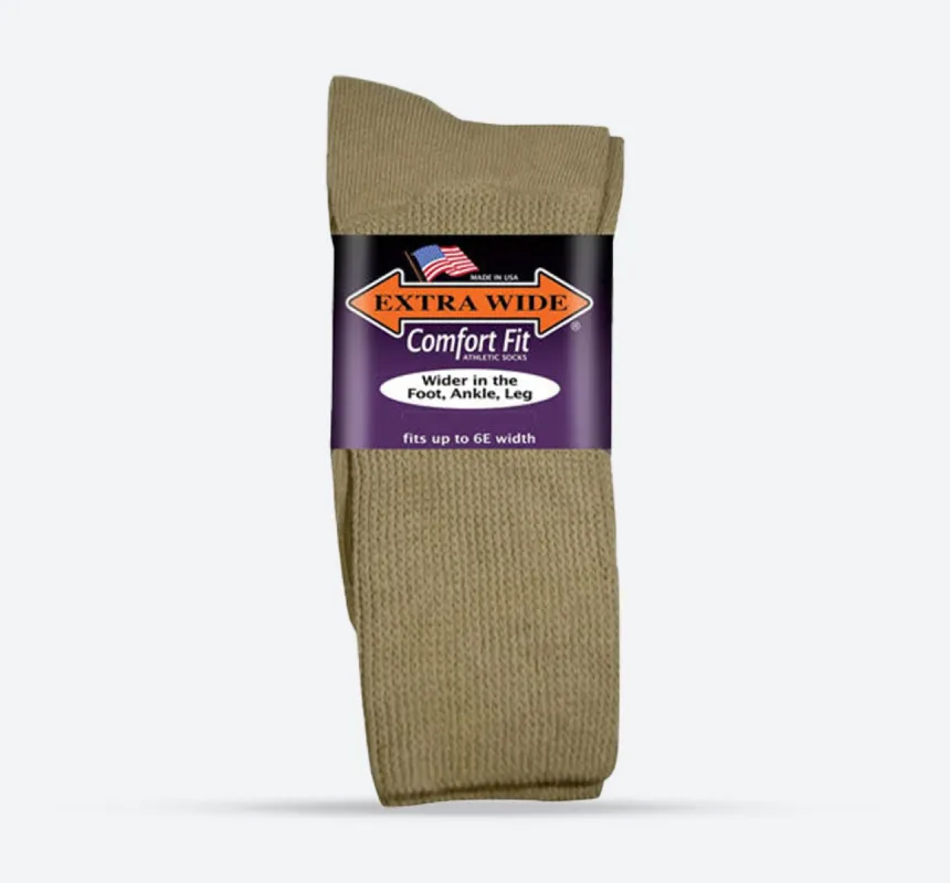 Mens Extra Wide 7200 Comfort Fit Athletic Crew Socks sold by Wide Fit Shoes