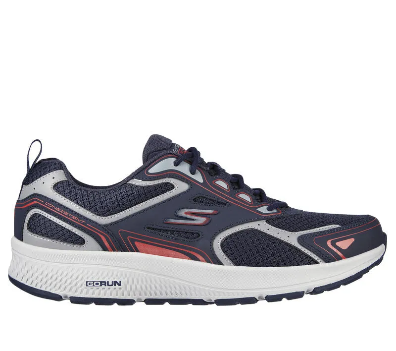 Men's Wide Fit Skechers 220034 Go Run Consistent Running Trainers - Navy/Red - Goga Mat sold by Wide Fit Shoes product image thumbnail 2