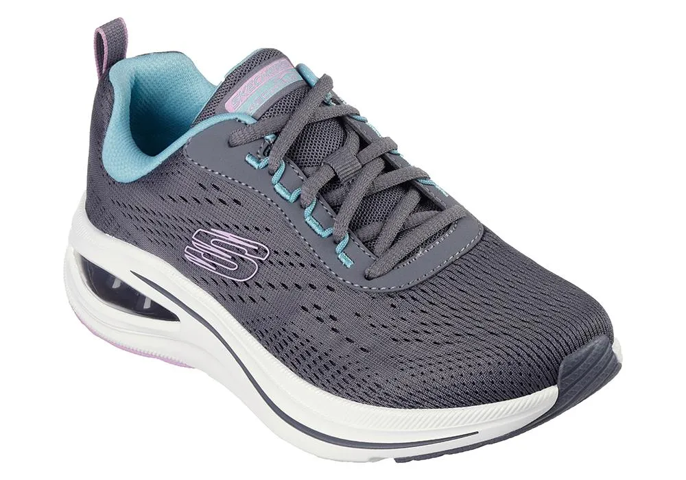 Women's Wide Fit Skechers 150131 Skech Air Meta Aired Out Trainers - Charcoal/Multi sold by Wide Fit Shoes product image thumbnail 3