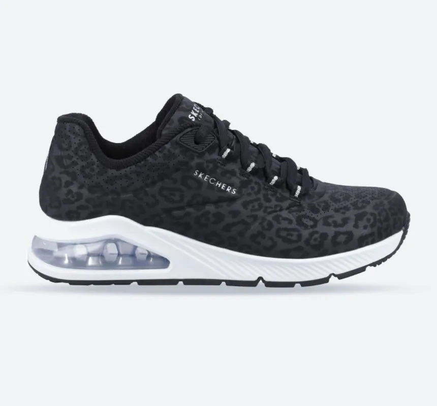 Women's Wide Fit Skechers 155642 Uno 2 In Kat Neato Trainers - Black sold by Wide Fit Shoes