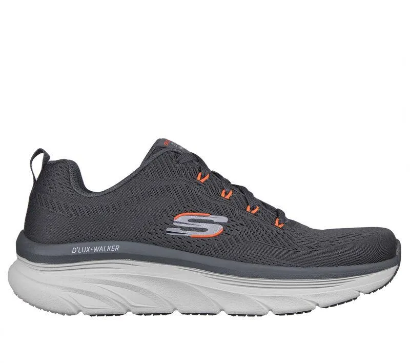 Men's Wide Fit Skechers 232364 Relaxed Fit Meerno D'lux Walker Trainers - Charcoal/Orange sold by Wide Fit Shoes product image thumbnail 2