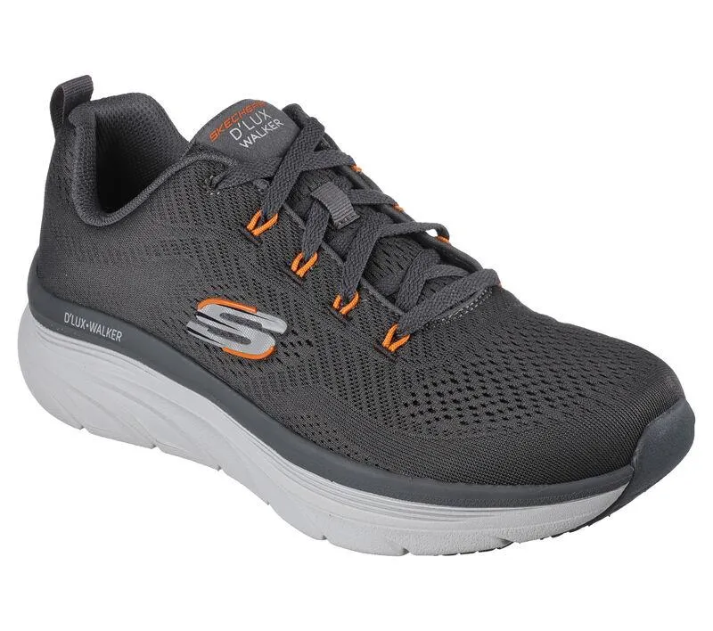 Men's Wide Fit Skechers 232364 Relaxed Fit Meerno D'lux Walker Trainers - Charcoal/Orange sold by Wide Fit Shoes product image thumbnail 3