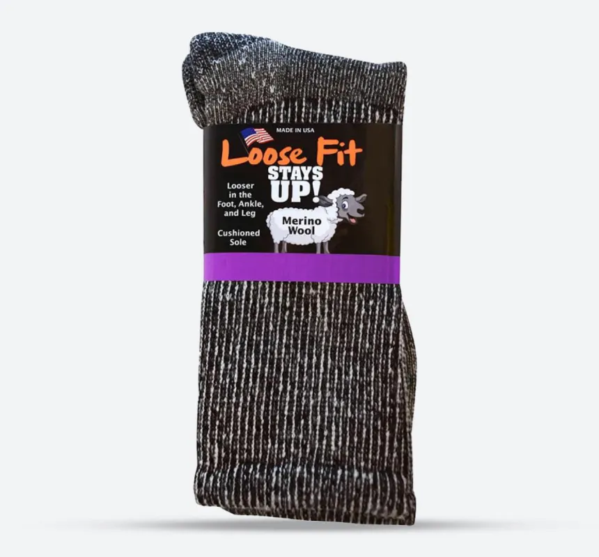 Mens Loose Fit 321 Merino Wool Crew Hiking Socks sold by Wide Fit Shoes
