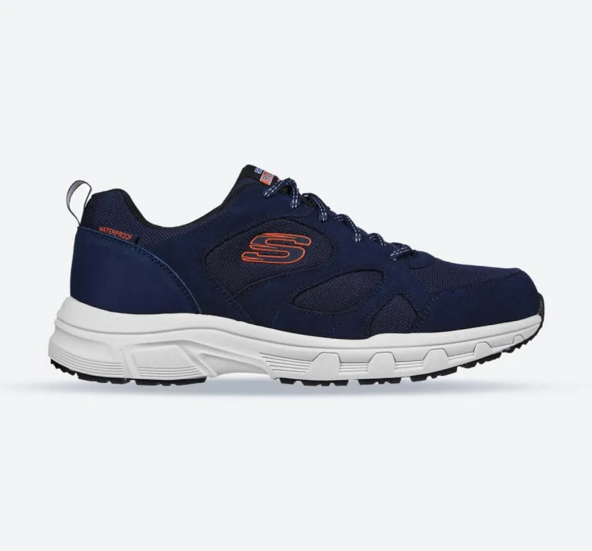 Men's Wide Fit Skechers 237348 Oak Canyon Sunfair Trekking Low Cut Trainers - Navy/Orange sold by Wide Fit Shoes