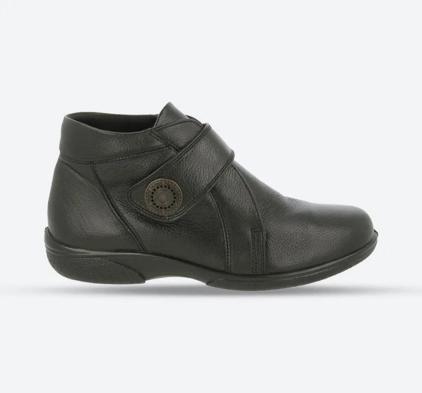Womens Wide Fit DB Doris Boots - Black sold by Wide Fit Shoes