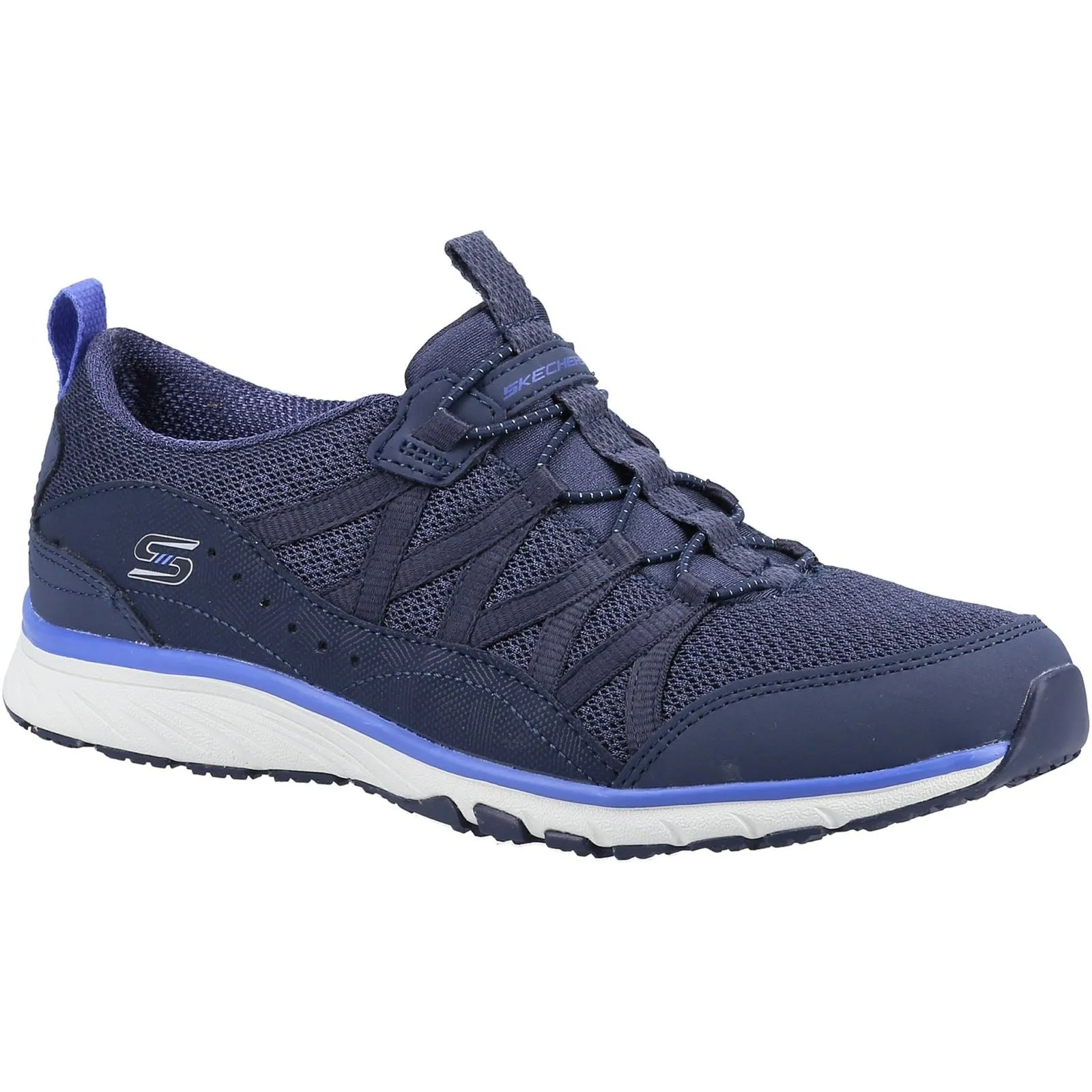 Women's Wide Fit Skechers 104281 Gratis Sport Live Golden Trainers - Navy sold by Wide Fit Shoes product image thumbnail 3