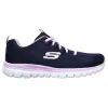 Women's Wide Fit Skechers 12615  Graceful Get Connected Sports Trainers - Navy/Pink sold by Wide Fit Shoes