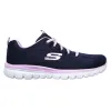 Women's Wide Fit Skechers 12615  Graceful Get Connected Sports Trainers - Navy/Pink sold by Wide Fit Shoes