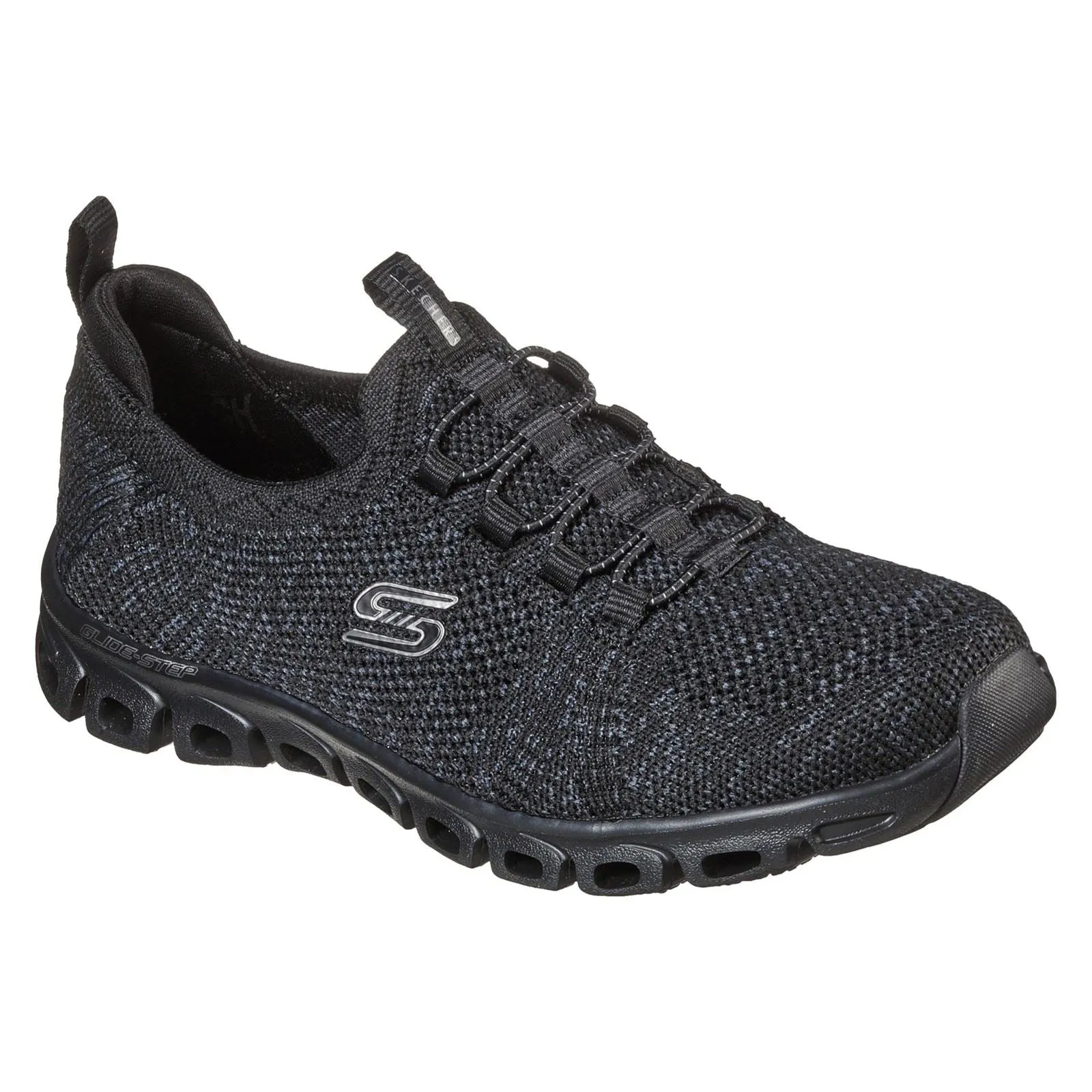 Women's Wide Fit Skechers 104198 Glide Step Grand Flash Trainers - Black sold by Wide Fit Shoes product image thumbnail 3
