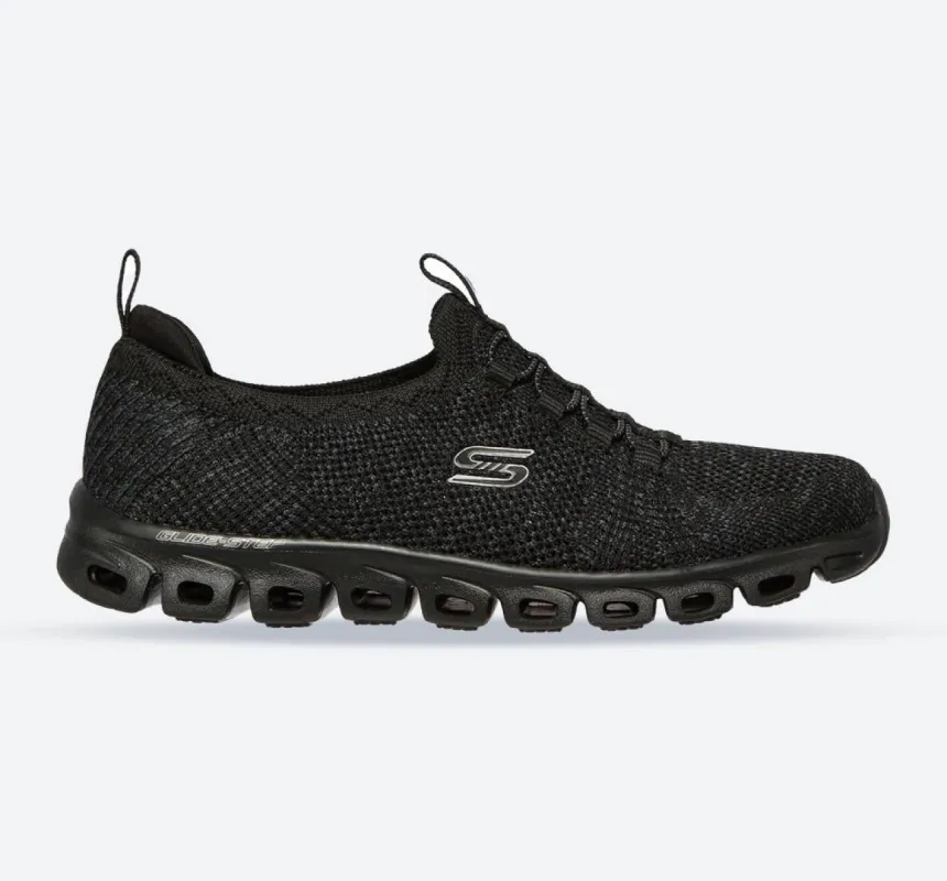 Women's Wide Fit Skechers 104198 Glide Step Grand Flash Trainers - Black sold by Wide Fit Shoes