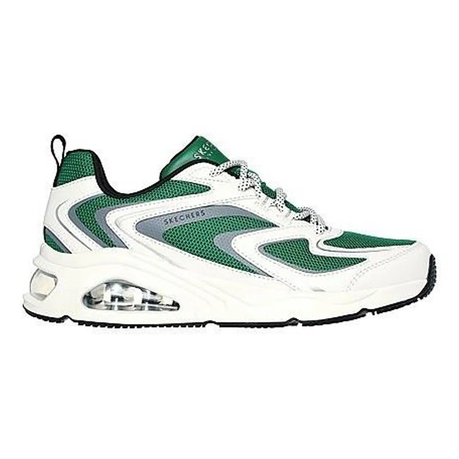 Women's Wide Fit Skechers 177424 Tres Air Uno Street Fl Air Trainers - White/Green sold by Wide Fit Shoes product image thumbnail 2