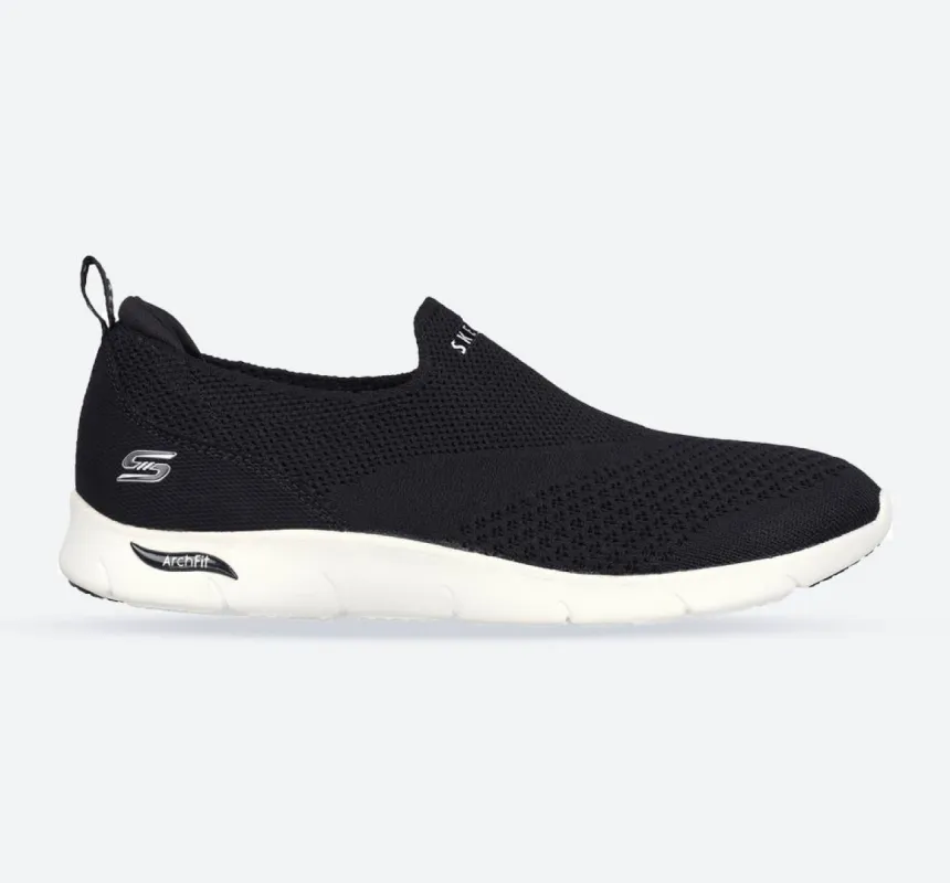 Women's Wide Fit Skechers 104164 Arch Fit Refine Don't Go Trainers - Black sold by Wide Fit Shoes