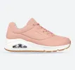 Women's Wide Fit Skechers 73690 Uno Stand On Air Sports Trainers - Blush sold by Wide Fit Shoes