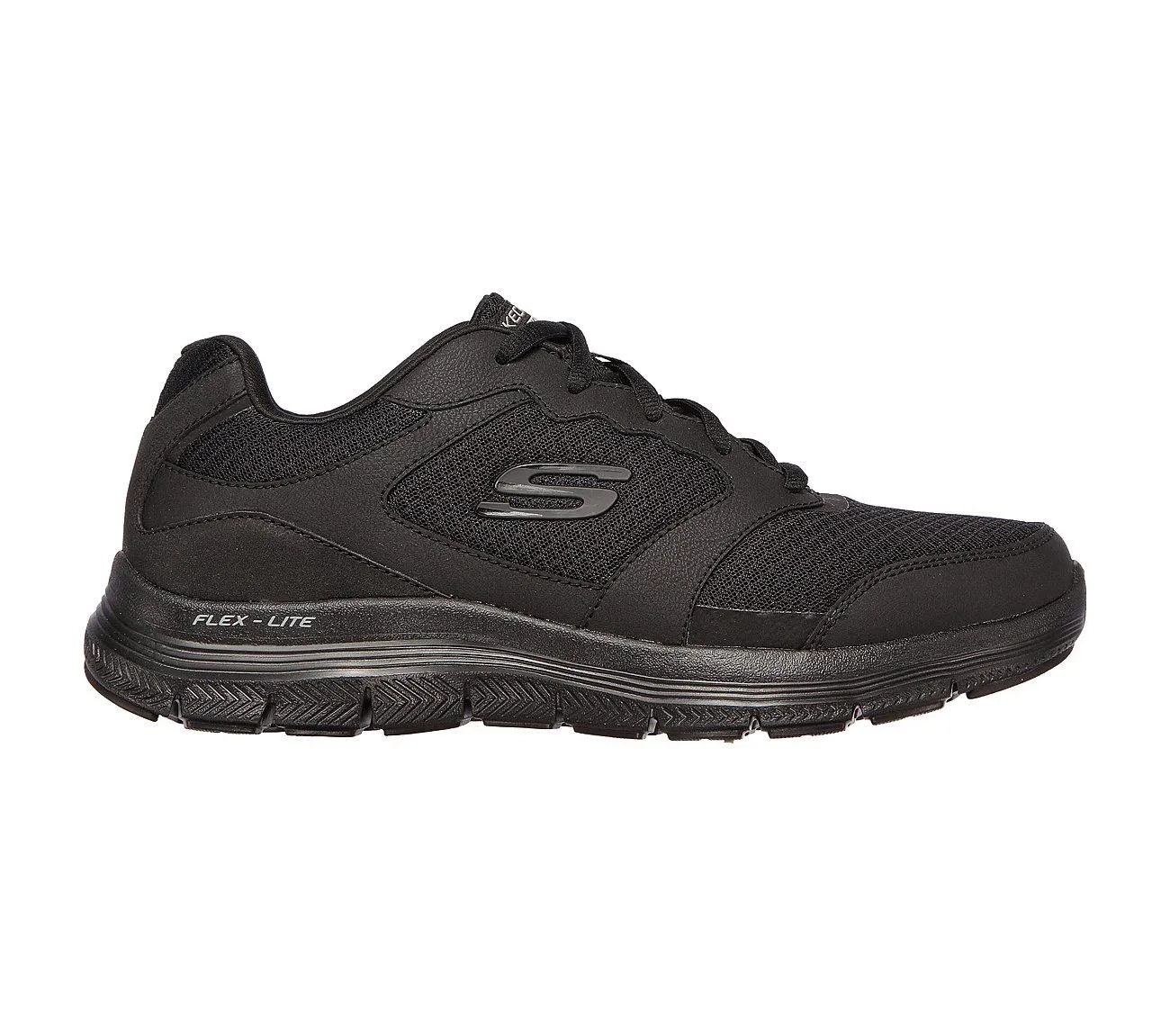 Mens Wide Fit Skechers Flex Advantage 4.0 - 232225 Walking Black Trainers sold by Wide Fit Shoes product image thumbnail 2