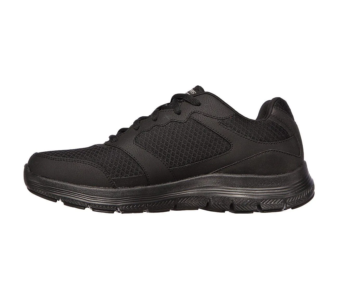 Mens Wide Fit Skechers Flex Advantage 4.0 - 232225 Walking Black Trainers sold by Wide Fit Shoes product image thumbnail 4