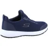 Women's Wide Fit Skechers 77222EC Squad SR Occupational Trainers - Navy sold by Wide Fit Shoes