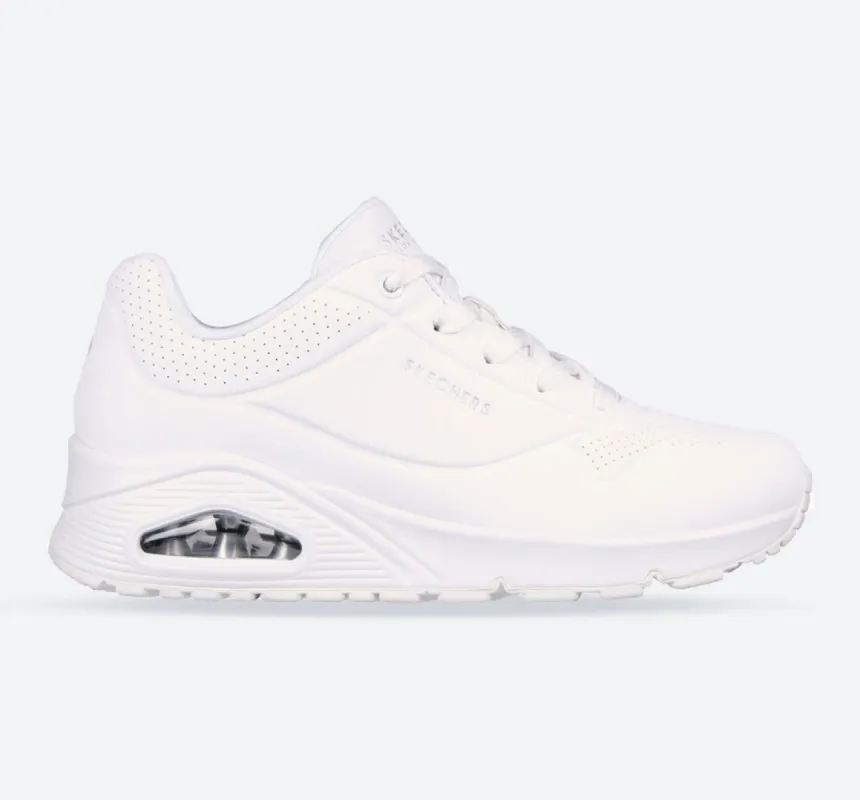 Women's Wide Fit Skechers 73690 Uno Stand On Air Sports Trainers sold by Wide Fit Shoes