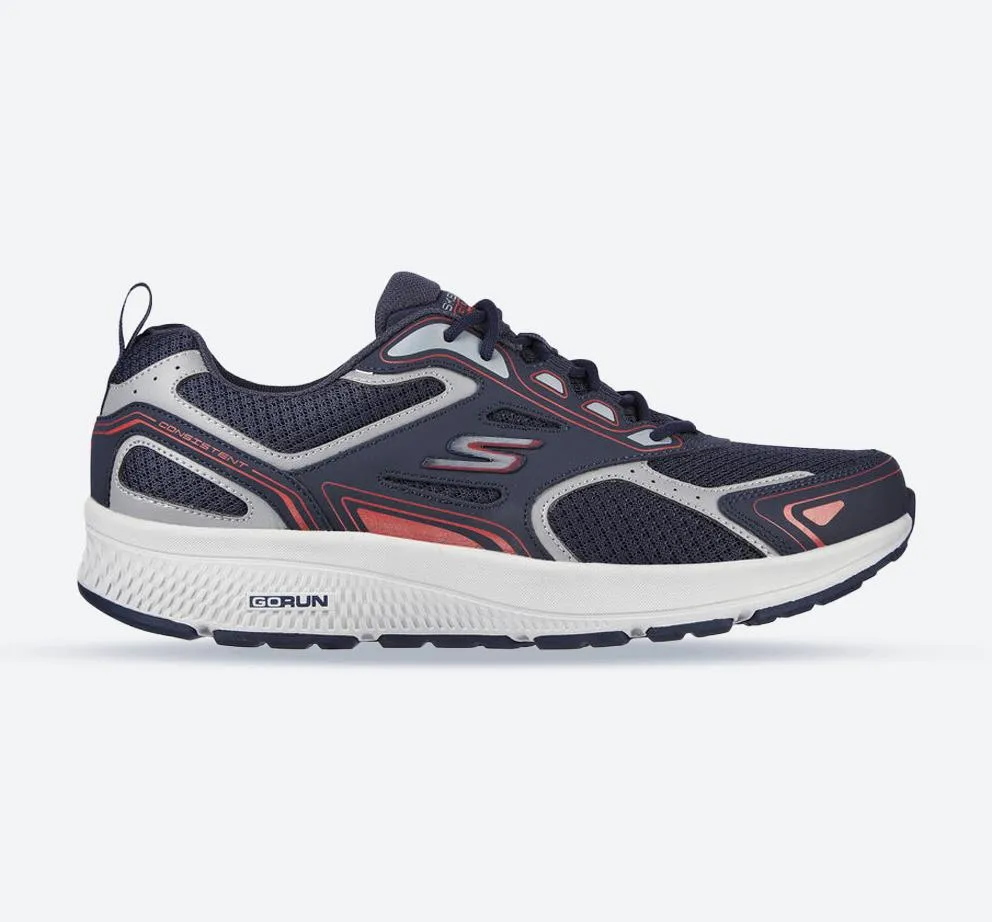 Men's Wide Fit Skechers 220034 Go Run Consistent Wide Trainers - Navy/Red sold by Wide Fit Shoes