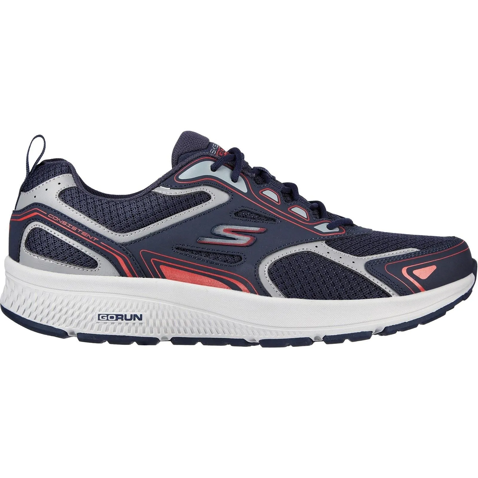 Men's Wide Fit Skechers 220034 Go Run Consistent Wide Trainers - Navy/Red sold by Wide Fit Shoes product image thumbnail 2